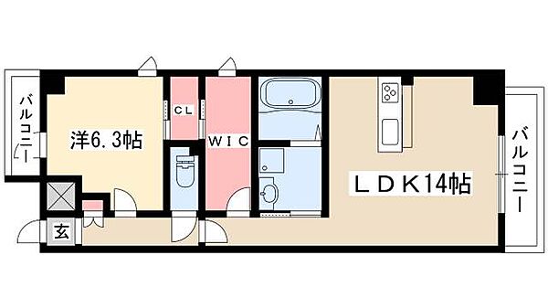 ファインブルーム新栄(旧グロリオーサ) ｜愛知県名古屋市中区新栄1丁目(賃貸マンション1LDK・6階・52.36㎡)の写真 その2