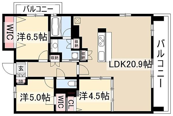 プレサンス　ロジェ　金山セリエ ｜愛知県名古屋市中区正木1丁目(賃貸マンション3LDK・11階・82.31㎡)の写真 その2