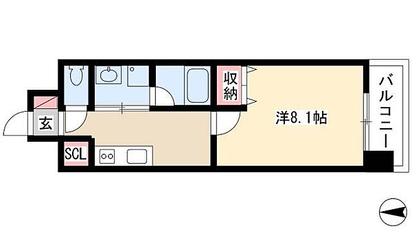 ララステージ熱田 ｜愛知県名古屋市熱田区八番2丁目(賃貸マンション1K・6階・28.21㎡)の写真 その2