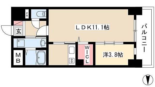 ラフレシール　ドゥ ｜愛知県名古屋市中区上前津1丁目(賃貸マンション1LDK・8階・41.69㎡)の写真 その2