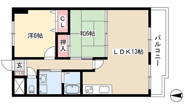 エスポワール金山 ｜愛知県名古屋市熱田区新尾頭3丁目(賃貸マンション2LDK・7階・57.95㎡)の写真 その2