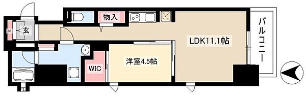 パークアクシス名古屋山王 ｜愛知県名古屋市中区正木1丁目(賃貸マンション1LDK・7階・45.04㎡)の写真 その2