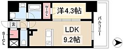 S-RESIDENCE金山epure(エピュレ) 9階1LDKの間取り