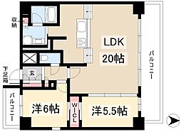 S-RESIDENCE金山epure(エピュレ) 14階2LDKの間取り