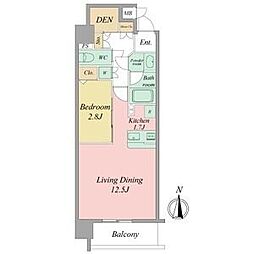 aLATO白壁 3階1LDKの間取り