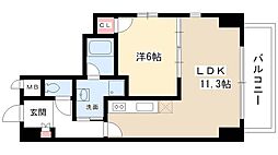 スタジオスクエア大須 1LDKの間取図画像