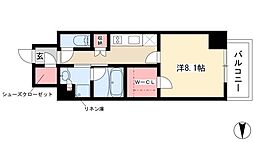 パークアクシス名駅南グランデ 5階1Kの間取り