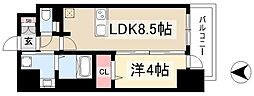 プレサンス上前津エレスタ 12階1LDKの間取り