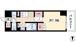 パークアクシス名駅南グランデ 3階1Kの間取り