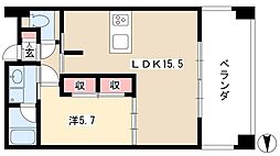 グラン・アベニュー西大須 13階1LDKの間取り