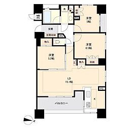 リエトコート丸の内 2階3LDKの間取り