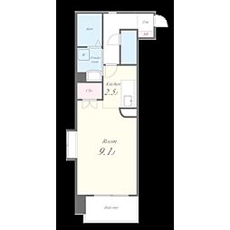 HIRO尾頭橋　(ヒロ尾頭橋) 2階1Kの間取り