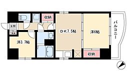 グリーンハイツ新道 4階1SDKの間取り