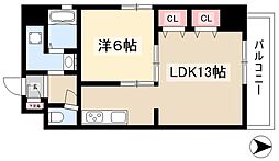 AHビル 1LDKの間取図画像