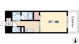 GRAND ESPOIR IZUMI 11階1Kの間取り