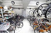 鍵付の自転車置き場