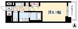 S-RESIDENCE池下西 9階1Kの間取り