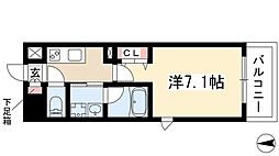 カンピオーネ御器所通 9階1Kの間取り