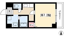 ラフォーレ千種 5階1Kの間取り