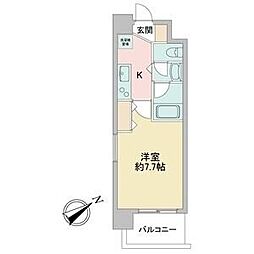 アルフィーレ新栄 1Kの間取図画像