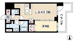 エスティメゾン東別院 1LDKの間取図画像
