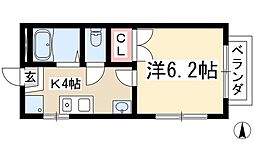 サマックスヴィラージュ 1Kの間取図画像