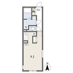 LUORE浄心EAST 1Kの間取図画像