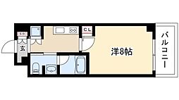 レジディア高岳 1Kの間取図画像