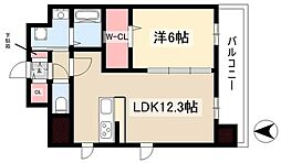 S-FORT大須観音 1LDKの間取図画像