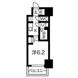 メイクス'熱田神宮 1Kの間取図画像
