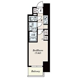 S-RESIDENCE金山3丁目 1Kの間取図画像