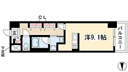 ディアレイシャス鶴舞公園 ワンルームの間取図画像