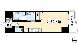 御幸レジデンス丸の内 ワンルームの間取図画像