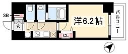アステリ鶴舞テーセラ 1Kの間取図画像