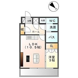 千種タワーヒルズ 1LDKの間取図画像