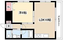 R-CourtIzumi 1LDKの間取図画像