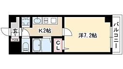 ベレーサ金山 1Kの間取図画像