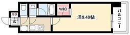 RESIDENCIAIMAIKE 1Kの間取図画像