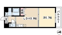 センチュリーパーク六番町 1LDKの間取図画像