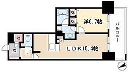 ロイヤルパークス千種 1LDKの間取図画像