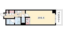 レジデンス上前津スクエア 1Kの間取図画像