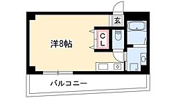 メゾンサンイースト ワンルームの間取図画像