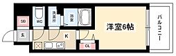 ディアレイシャス上前津 1Kの間取図画像