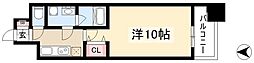 ヴィルクレア桜山 1Kの間取図画像