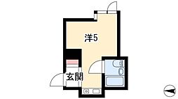 パリーマンション ワンルームの間取図画像