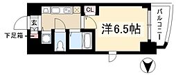 プレサンス金山グリーンパークス 1Kの間取図画像