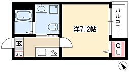 ビエネスタル 1Kの間取図画像