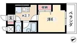フィール大須 1Kの間取図画像