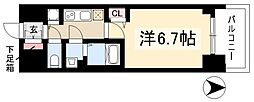 プレサンス金山デュアル 1Kの間取図画像