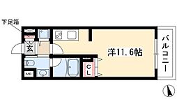 ワイズキマブリ ワンルームの間取図画像